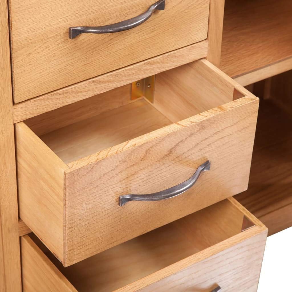 Solid Oak Sideboard with 3 Drawers 2 Doors L2496