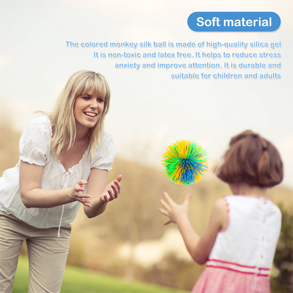 12pcs Silicone Stringy Balls Sensory Splat Balls A84730