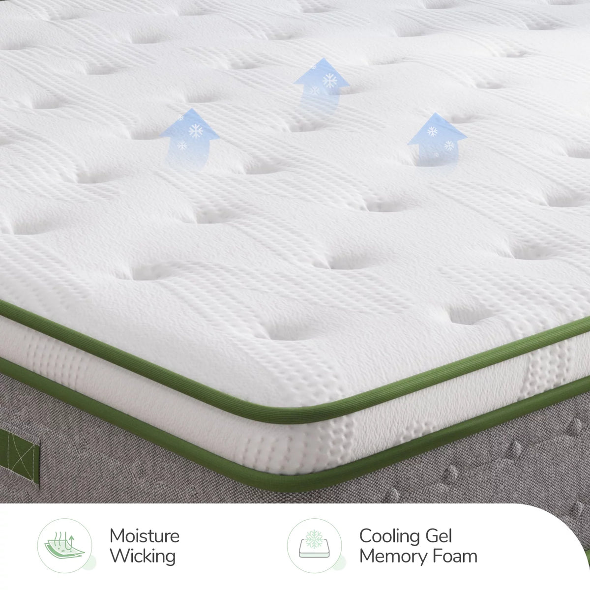 10 inch Memory Foam Hybrid Pocket Spring Mattress King O19418