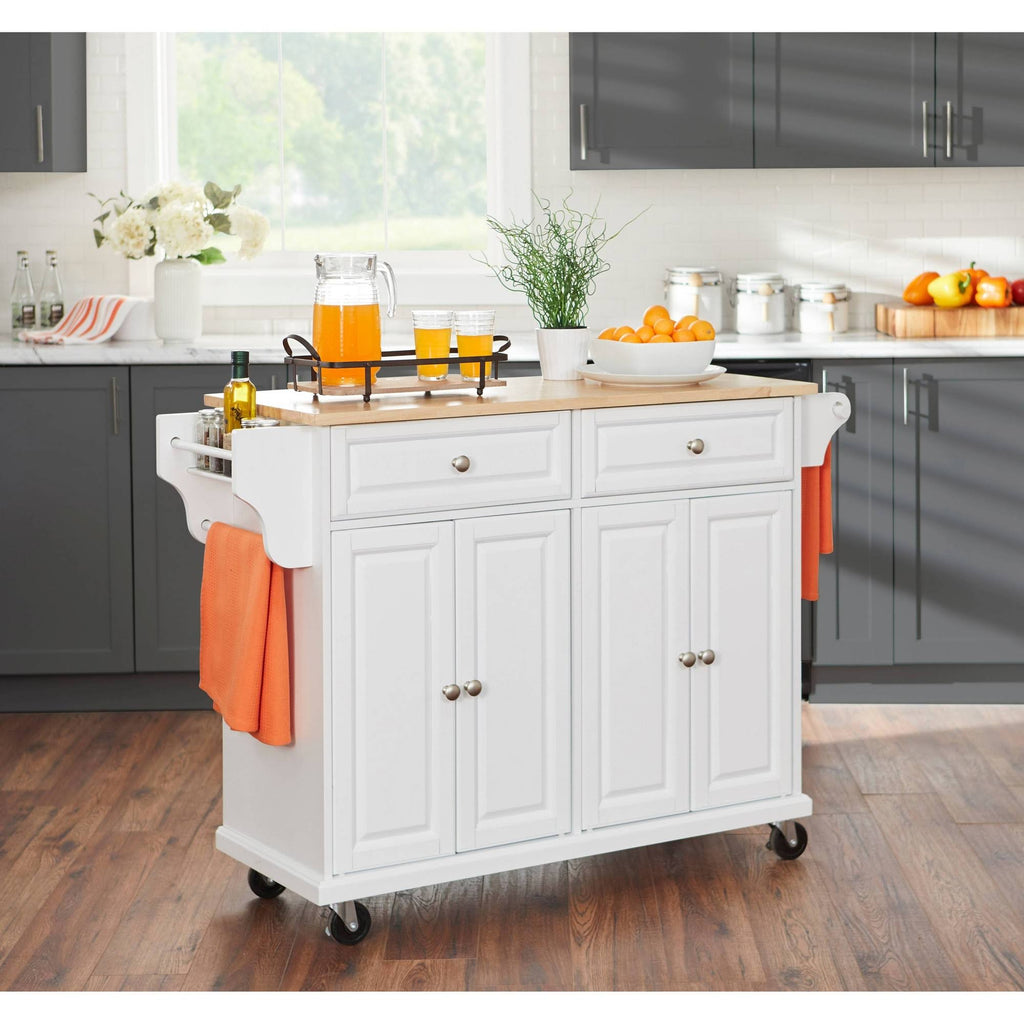 White Kitchen Cart Y577002