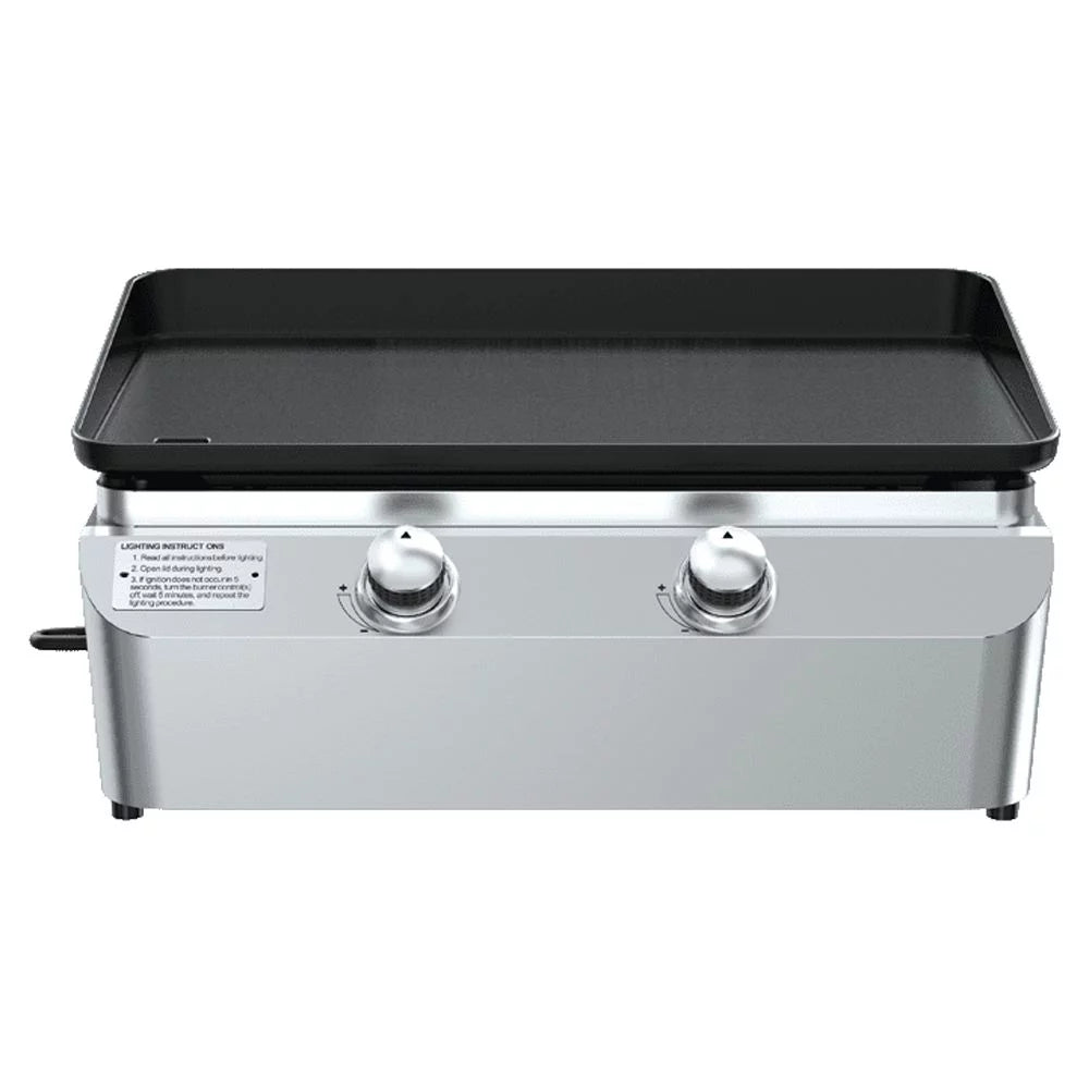 1-Burner Propane Gas Tabletop Grill with Griddle Top F439
