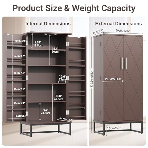 White Freestanding Kitchen Pantry Storage Cabinet with Adjustable Shelves G143