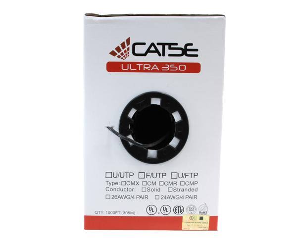 Red 24 AWG 1000ft Cat5e Riser Bulk Ethernet Cable V60719