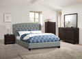 White Queen Size Bed Dresser Mirror Nightstand 4pc Set M48004