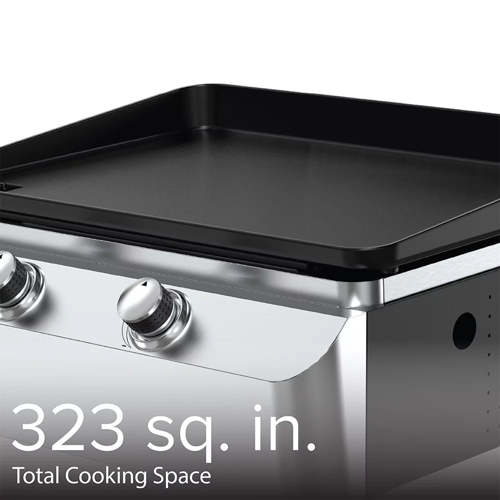 1-Burner Propane Gas Tabletop Grill with Griddle Top F439