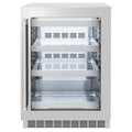 24 in. Single Zone 151-Can Beverage Fridge with Glass Door in Stainless Steel C64207