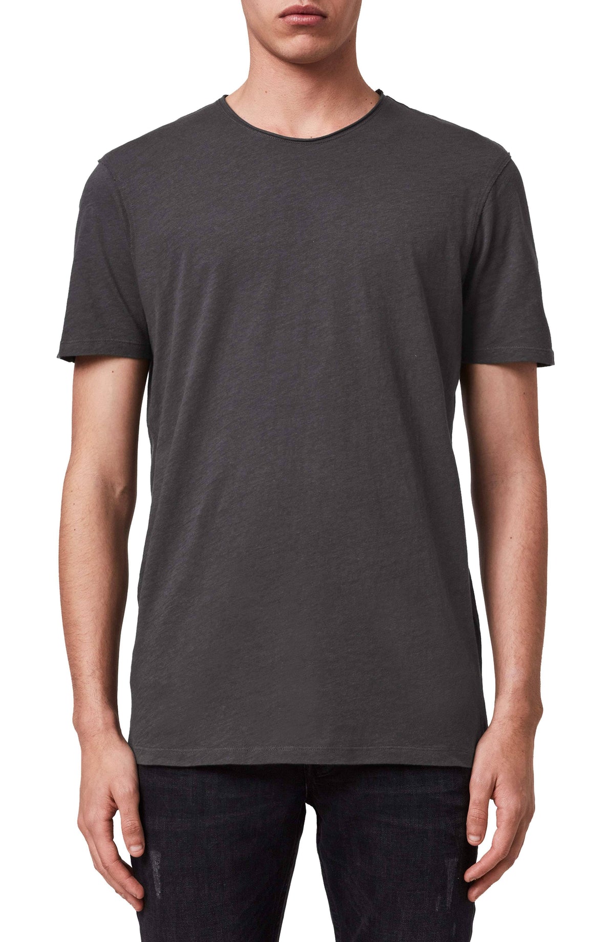 Black Raw Edge Tee E6205