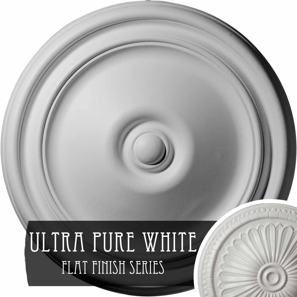 12x22OD x 1 3/4x22P Ultra Pure White Ceiling Medallion P66884
