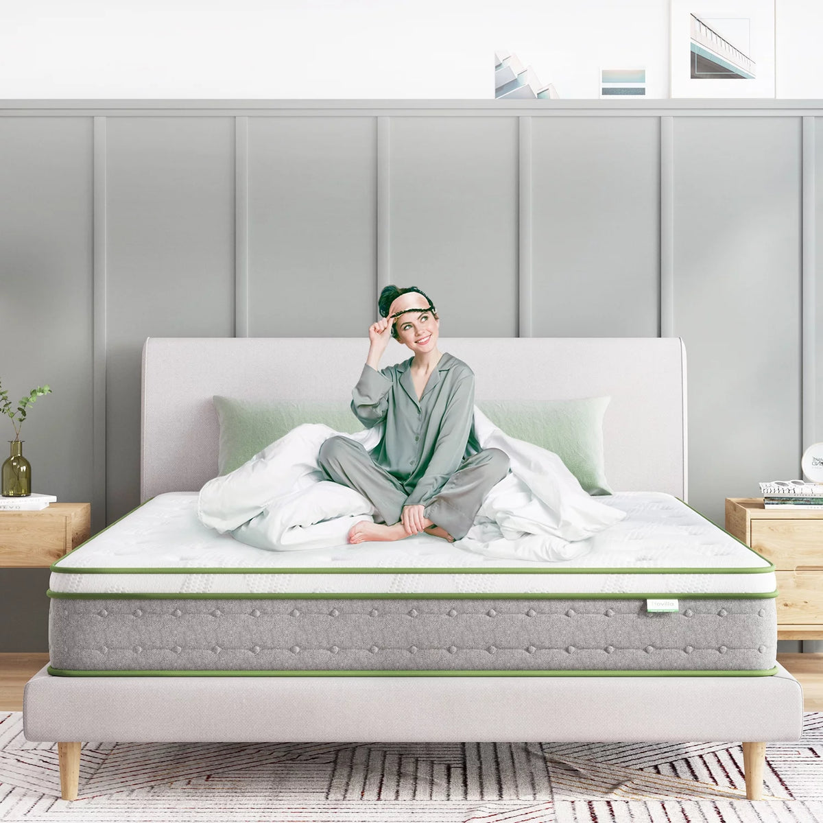 10 inch Memory Foam Hybrid Pocket Spring Mattress King O19418