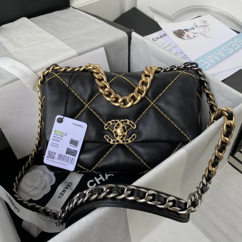 Black Flap Bag Y846