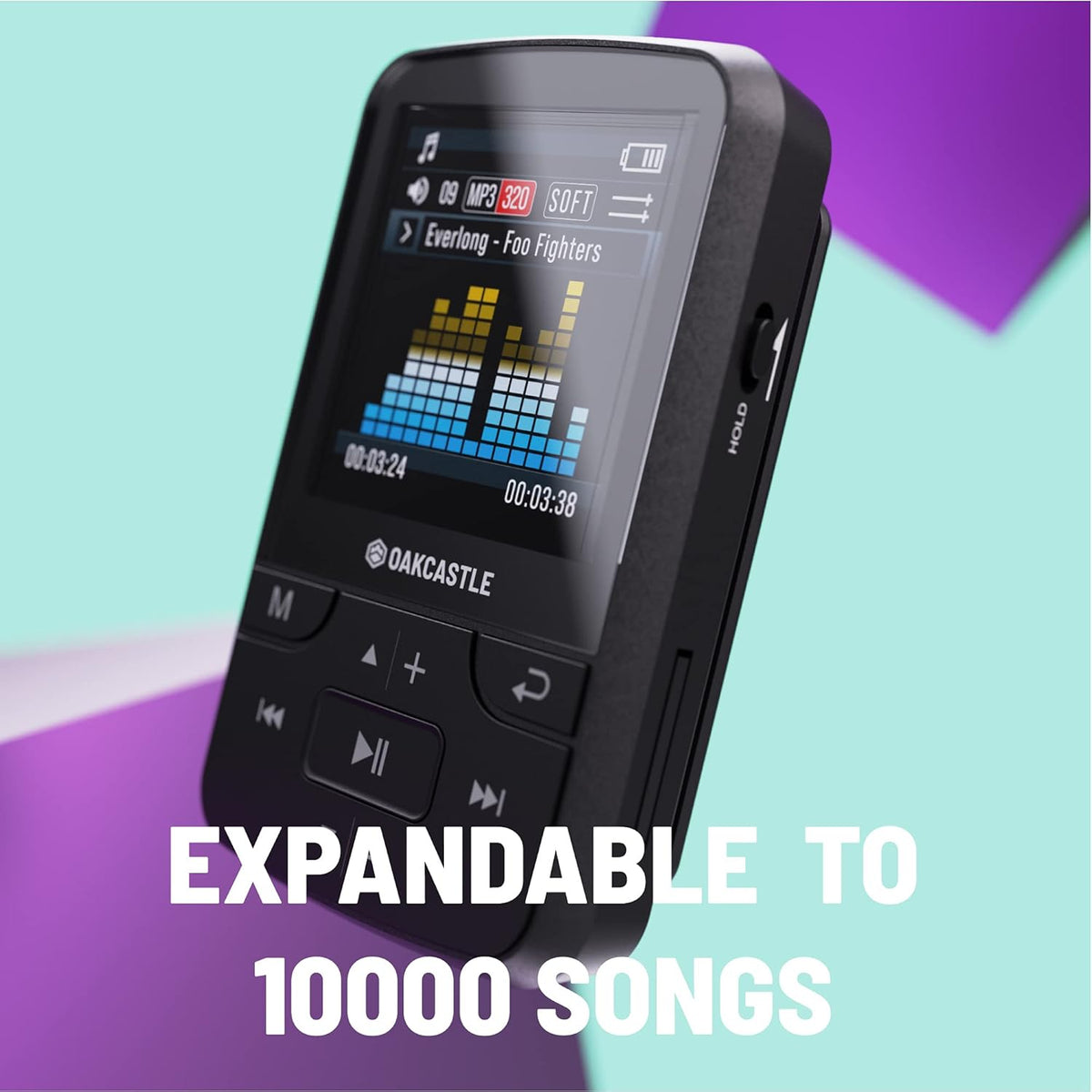 16GB MP3 Player with Bluetooth, FM Radio, Micro SD Slot, Pack of 2 B8181