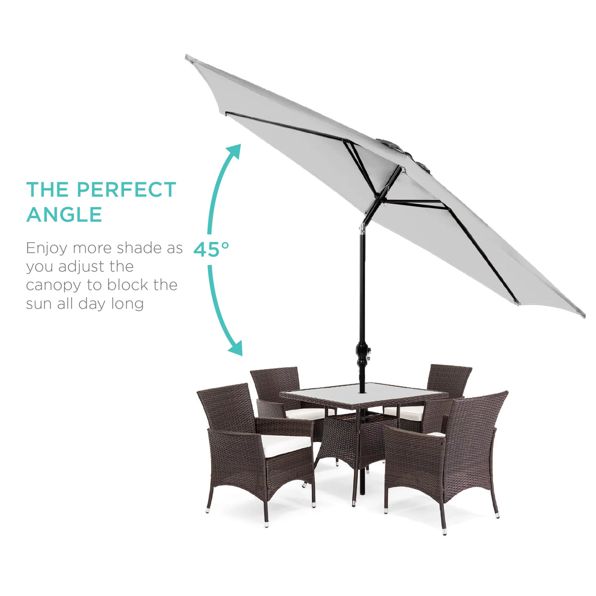 10ft Steel Patio Umbrella with Crank and Tilt E21183