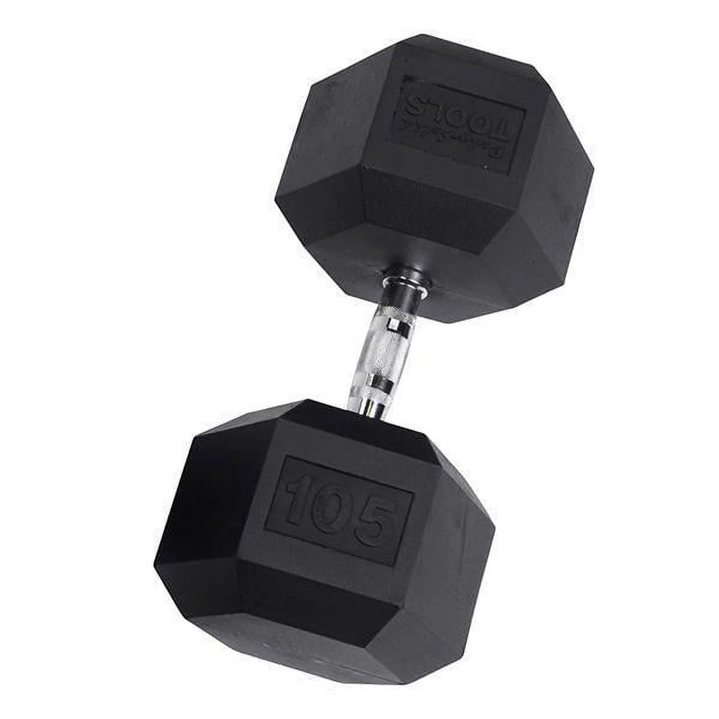 Rubber Coated Hex Dumbbells 35 lb C378750