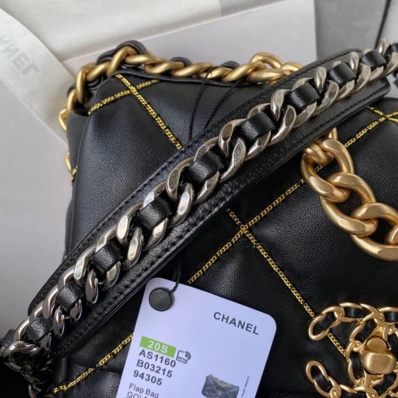 Black Flap Bag Y846