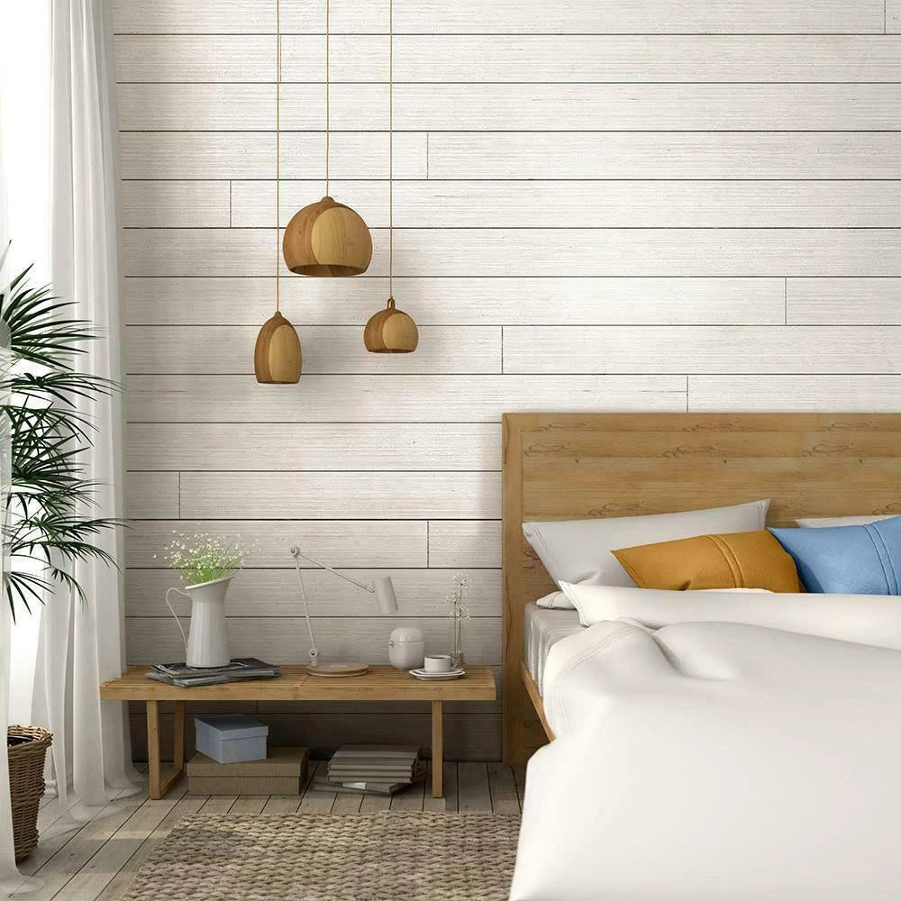1 in. x 6 in. x 8 ft. White Shiplap Pine Board (6-Pack) R582