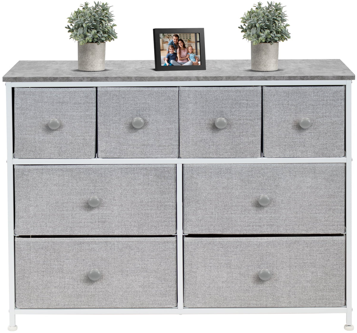 Black 8 Drawer Fabric Storage Dresser I886260