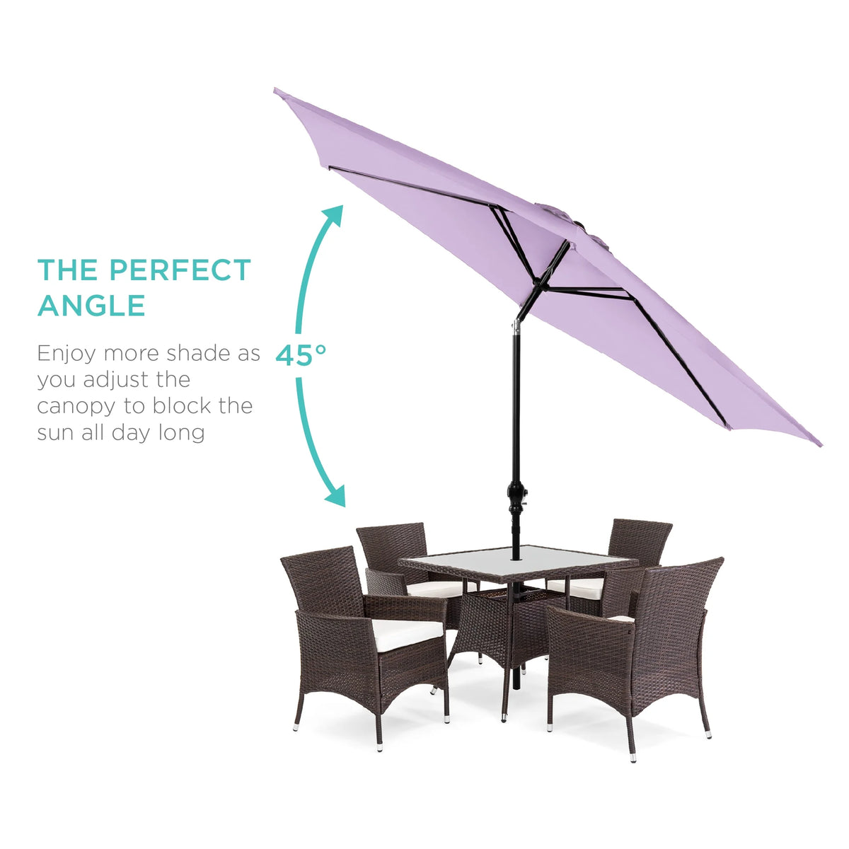 10ft Steel Patio Umbrella with Crank and Tilt E21183