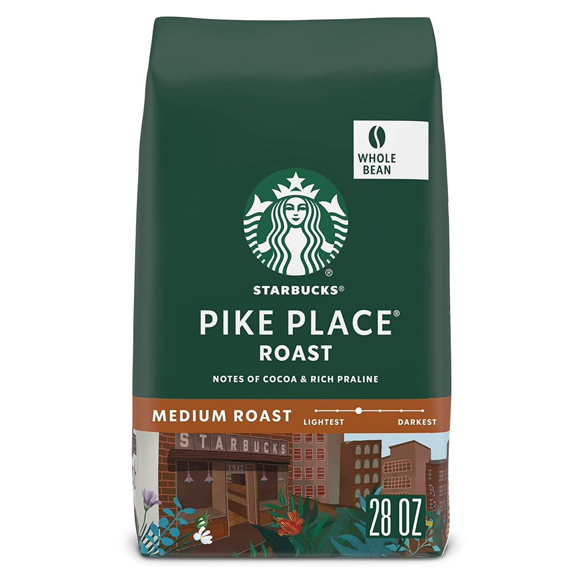Medium Roast Whole Bean Coffee, 1 bag (28 oz) F191965