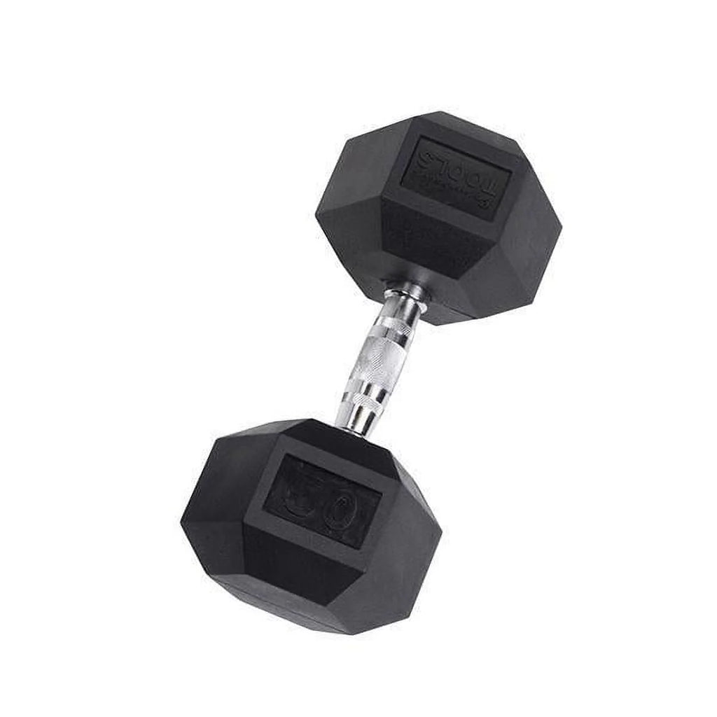 Rubber Coated Hex Dumbbells 35 lb C378750