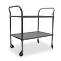 2 Shelf Chrome Wire Cart L218