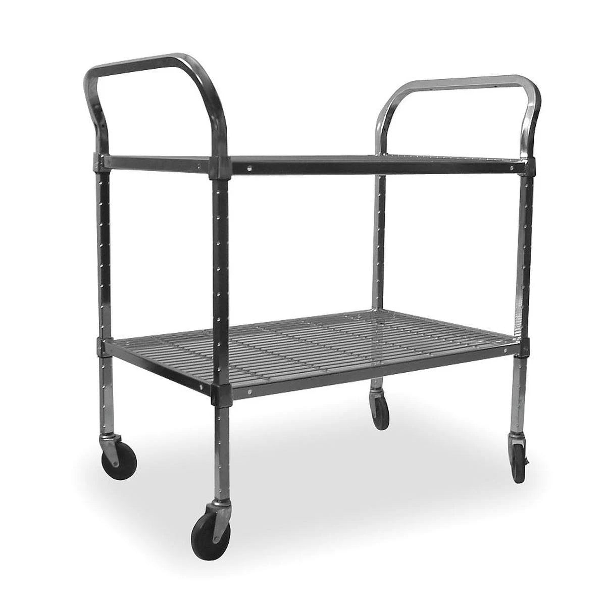 2 Shelf Chrome Wire Cart L218