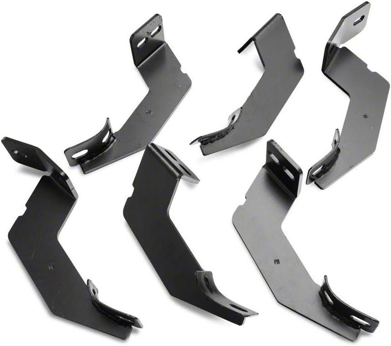 Black 4-Inch Oval Straight End Side Step Bars J685