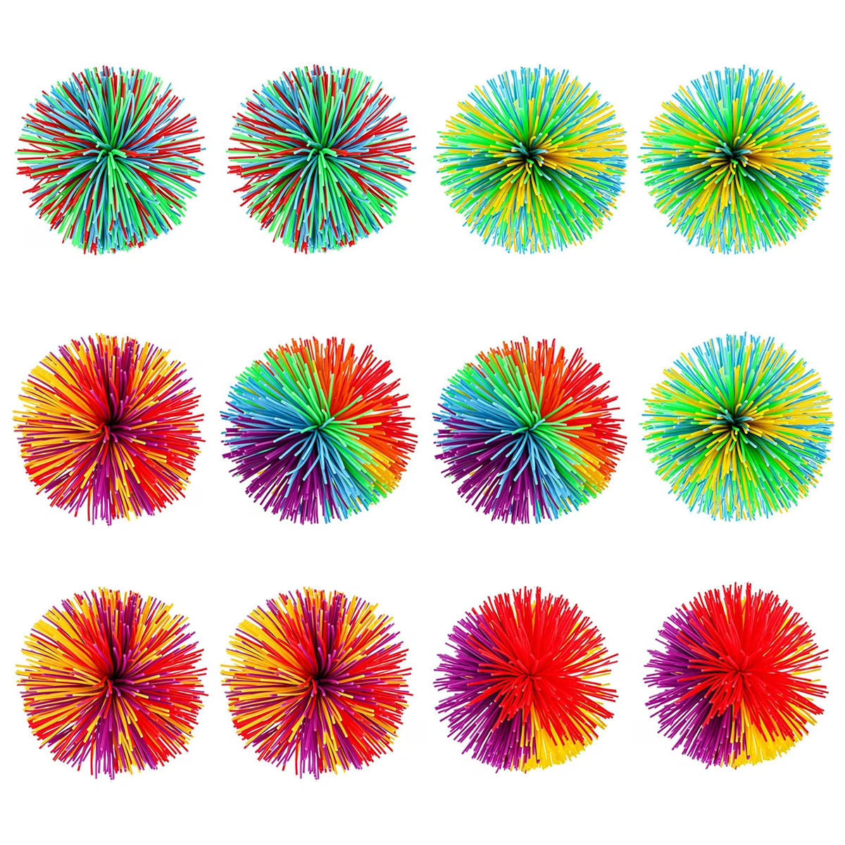 12pcs Silicone Stringy Balls Sensory Splat Balls A84730