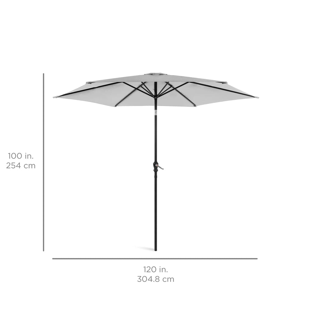 10ft Steel Patio Umbrella with Crank and Tilt E21183