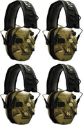 Razor Slim Electronic Shooting Muffs 4-Pack Bundle, Multi Cam Camo Tan T39271