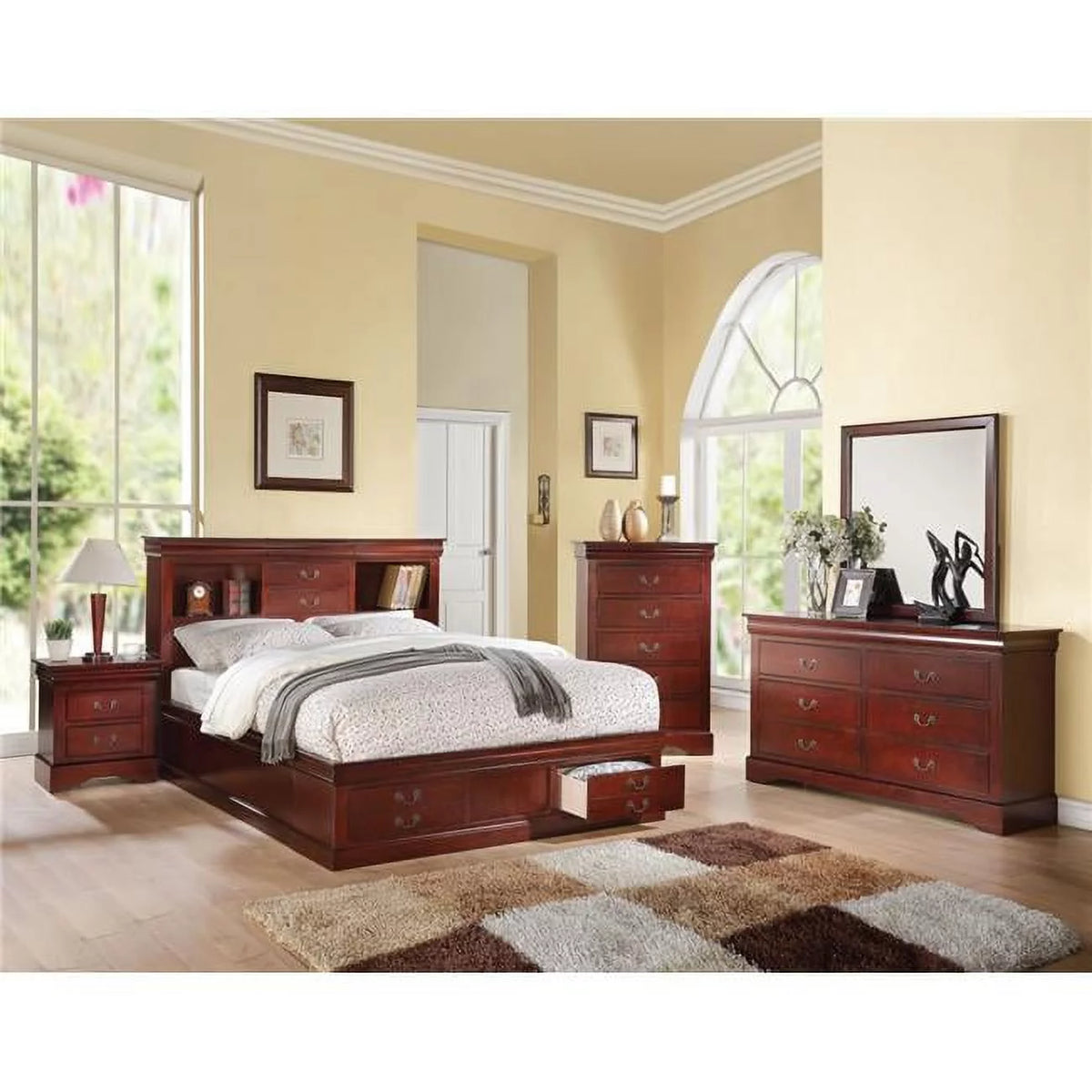 Queen Size Bed with Storage J12462