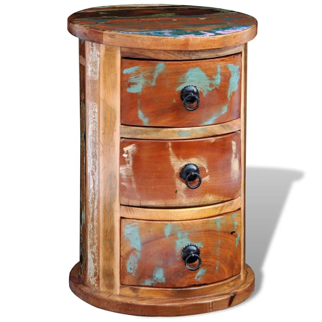 Reclaimed 3 Drawer Solid Wood Cabinet X3749