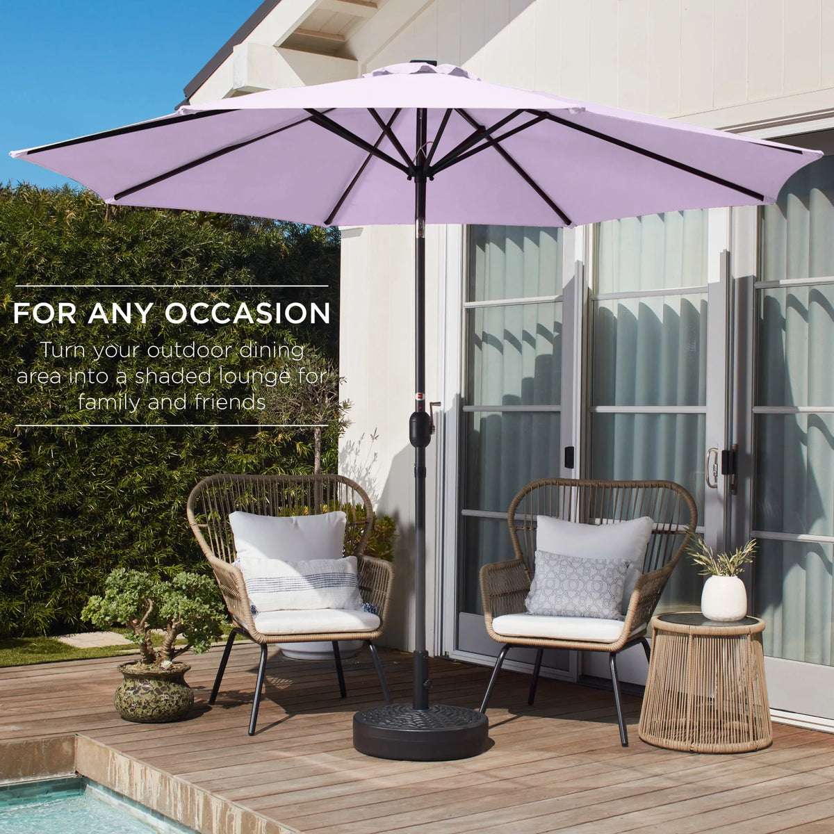 10ft Steel Patio Umbrella with Crank and Tilt E21183