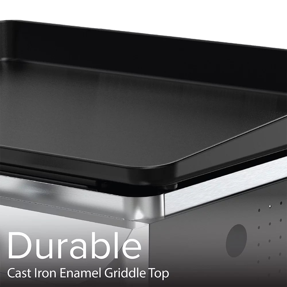 1-Burner Propane Gas Tabletop Grill with Griddle Top F439