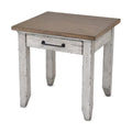 Rustic Ivory and Honey End Table S123080