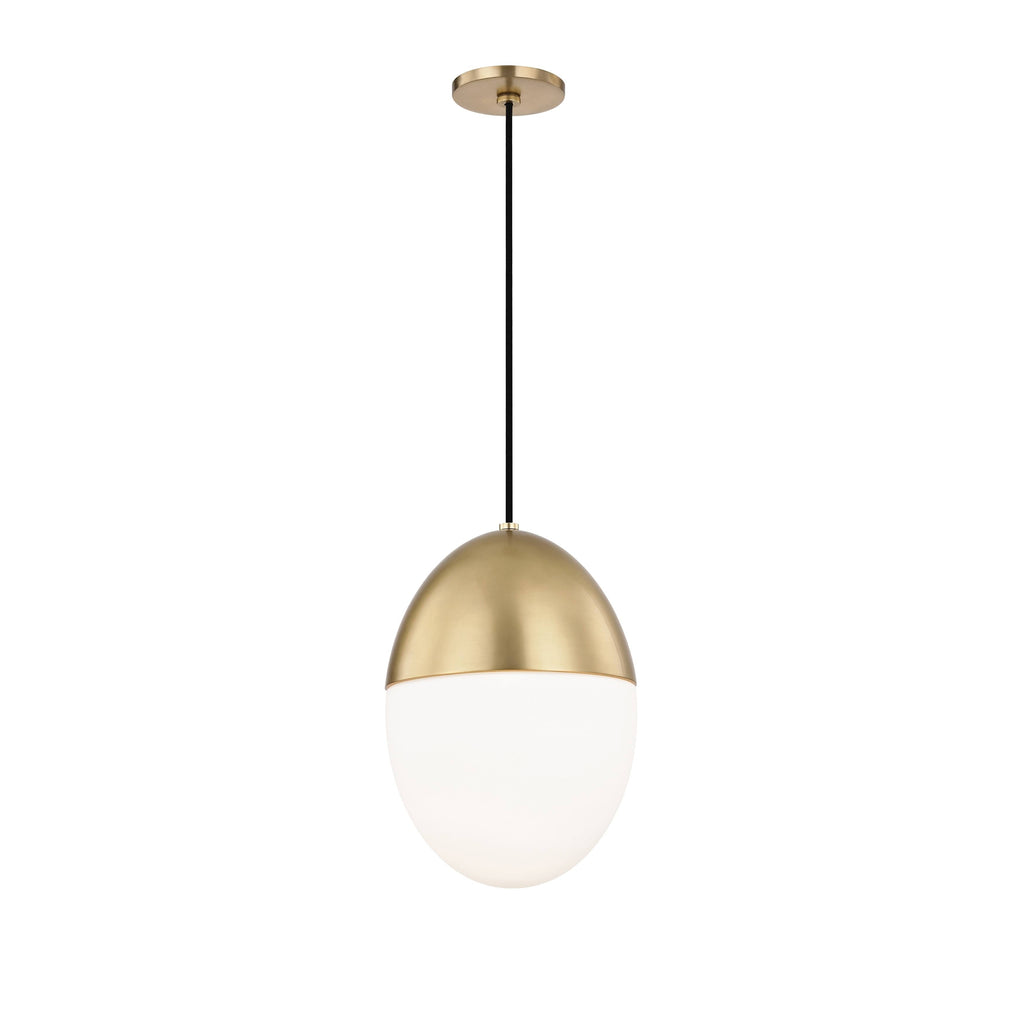 1 Light Large Pendant Aged Brass L53582