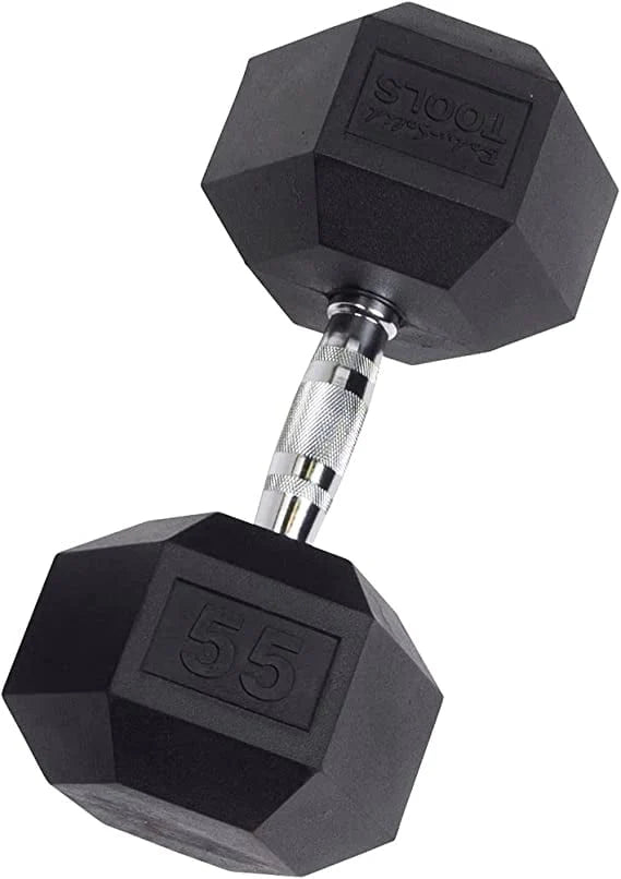Rubber Coated Hex Dumbbells 35 lb C378750