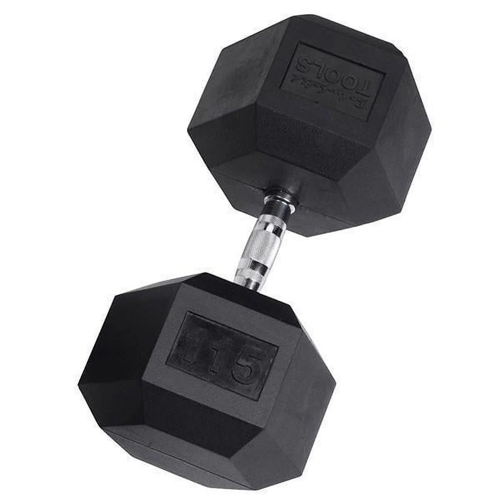 Rubber Coated Hex Dumbbells 35 lb C378750
