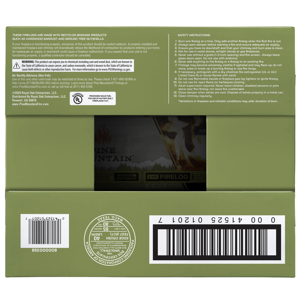 Firelog with 2-Hour Burn Time Set of 6 R5747