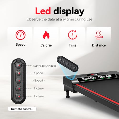 Walking Vibration Pad, Under Desk Treadmill, 2.5HP Low Noise Treadmill Pad with Remote Control A513511