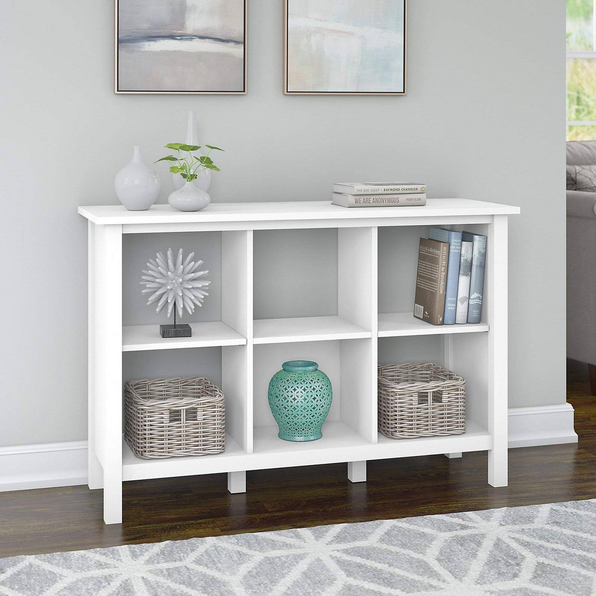 White 6 Cube Storage Bookcase T22774