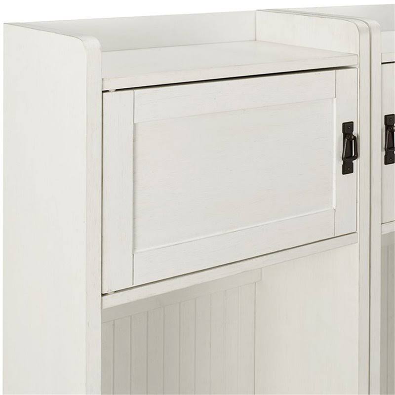 Hall Tree in Distressed White (Set of 2) O59402