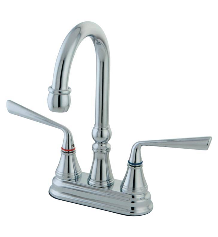 Polished Brass Two-Handle Centerset Bar Faucet A661729