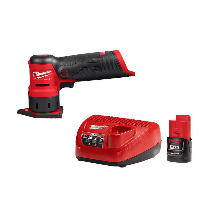 12-Volt Lithium-Ion Brushless Cordless Orbital Detail Sander with Battery and Charger P29546