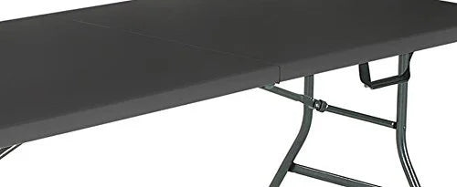 Black 6 Foot x 30 Inch Fold-in-Half Folding Table H2644