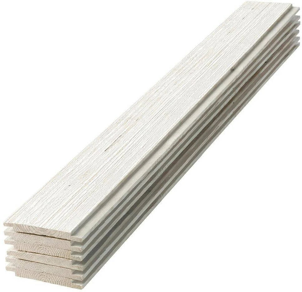 1 in. x 6 in. x 8 ft. White Shiplap Pine Board (6-Pack) R582