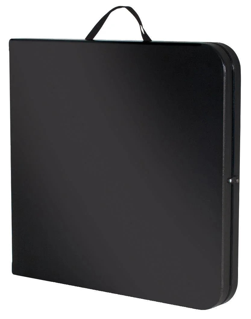 Black 6 Foot x 30 Inch Fold-in-Half Folding Table H2644