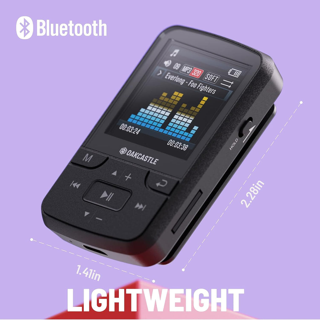 16GB MP3 Player with Bluetooth, FM Radio, Micro SD Slot, Pack of 2 B8181