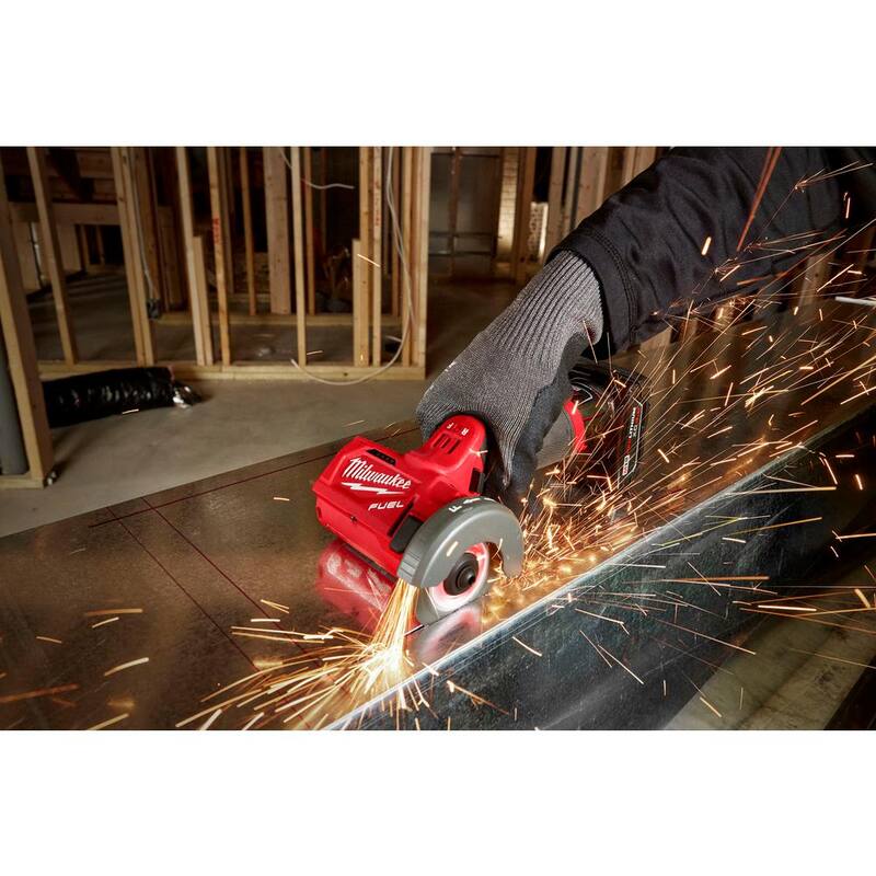 12V Brushless Cordless Cut Off Saw Kit with 3 in. Metal Cut Off Wheels P646