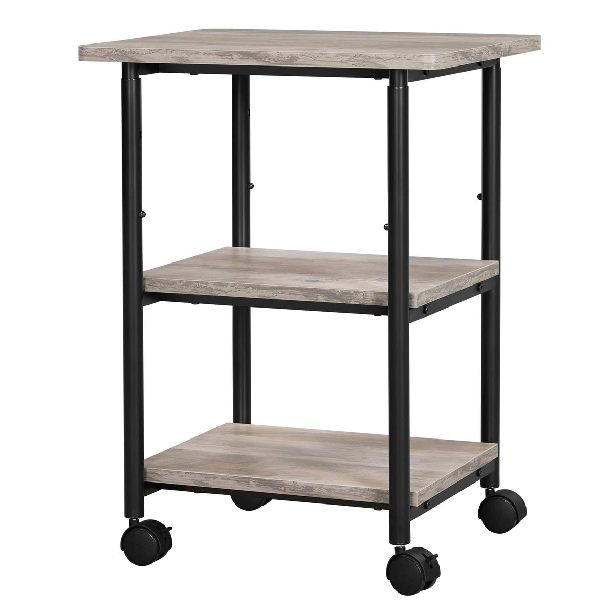 3-Tier Printer Stand with Wheels and Adjustable Table Top A357205