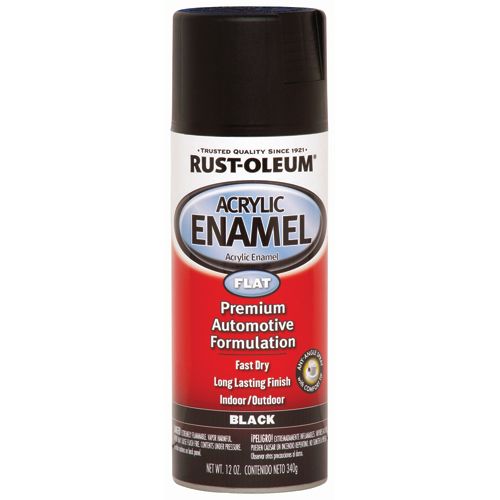 Flat Black Acrylic Enamel Spray Paint H3838
